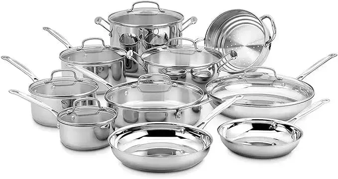 Tri-Ply Clad Stainless Steel Cookware Set