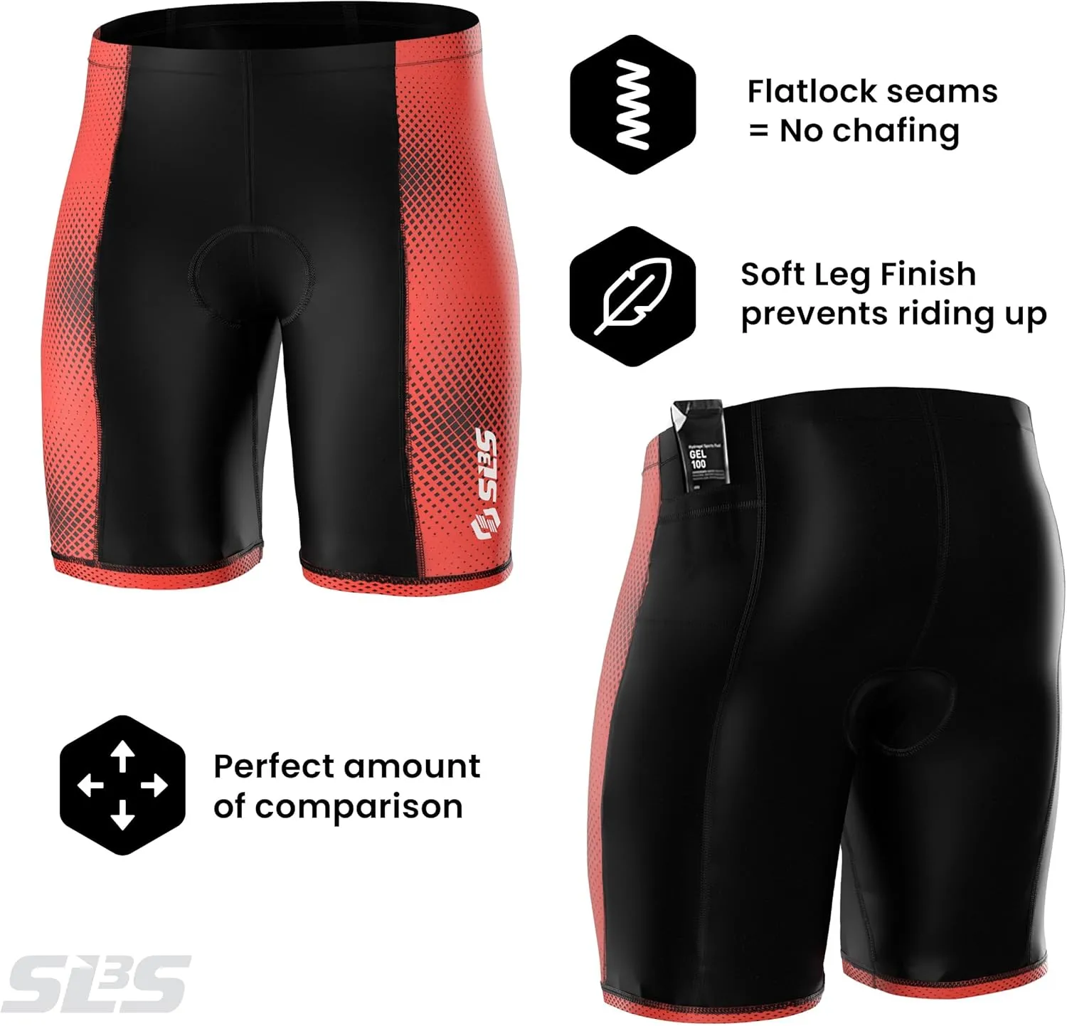 Triathlon Shorts Mens – Tri Shorts Mens – 2 Pockets FRT – Designed by Athletes for Racing