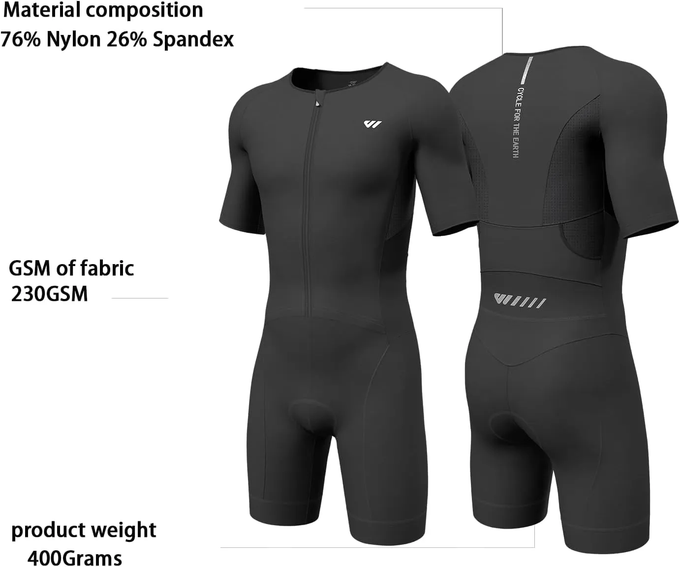 Triathlon Suits Mens,High Elasticity Breathable Quick-qrying Trisuit Race‌ Skinsuits Cycling Swimskin Bike Swim Run
