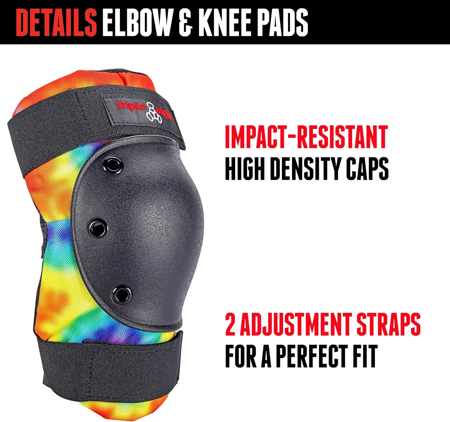 Triple Eight Saver Series 3-Pack Pad Set– Ideal for Skateboarding, in-line Skating, Roller Skating, and Biking