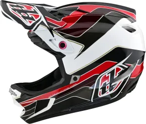 Troy Lee Designs D4 Polyacrylite Adult Mountain Bike Downhill BMX Helmet W/MIPS, Block Charcoal/Red, Small