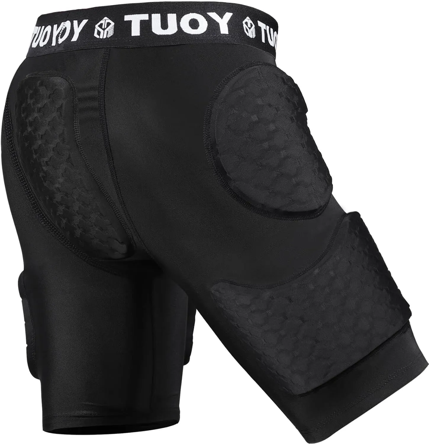 TUOY New Men's 5 Pad Football Girdle Hip Thigh Protector Protective Padding Padded Shorts (no Pocket)