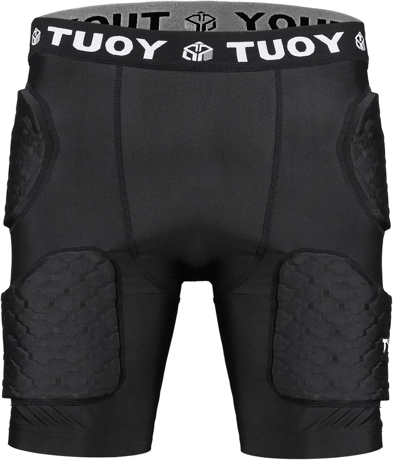 TUOY New Men's 5 Pad Football Girdle Hip Thigh Protector Protective Padding Padded Shorts (no Pocket)