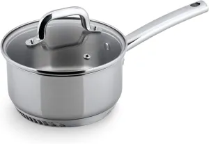 Turbo Pot® FreshAir™ Rapid Boil Stainless Steel 2 qt. Sauce Pan, time-and-energy saving cookware for gas stove Metallic