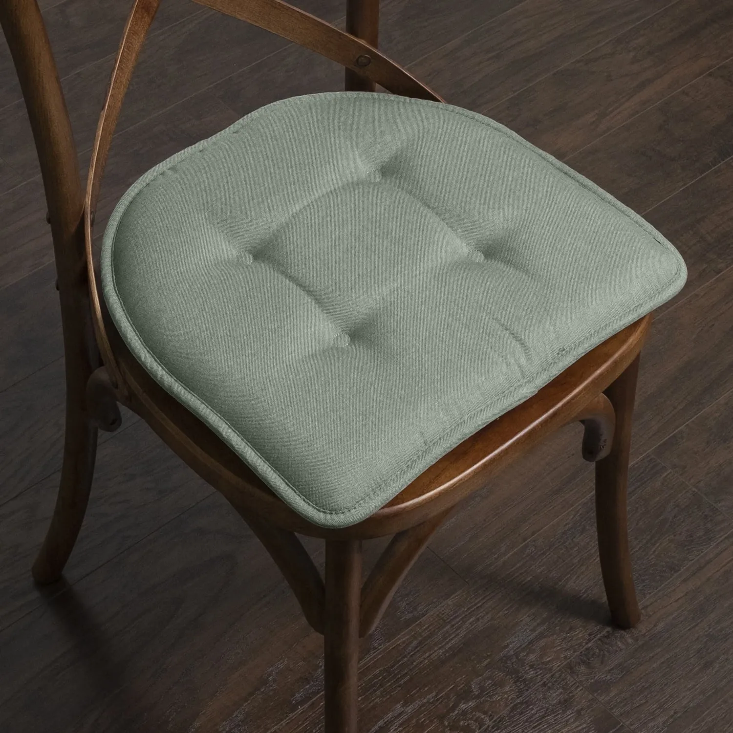 U-Shaped Memory Foam No Slip Back 16 X 16 Chair Pad Cushion 2 Pack - Scuba