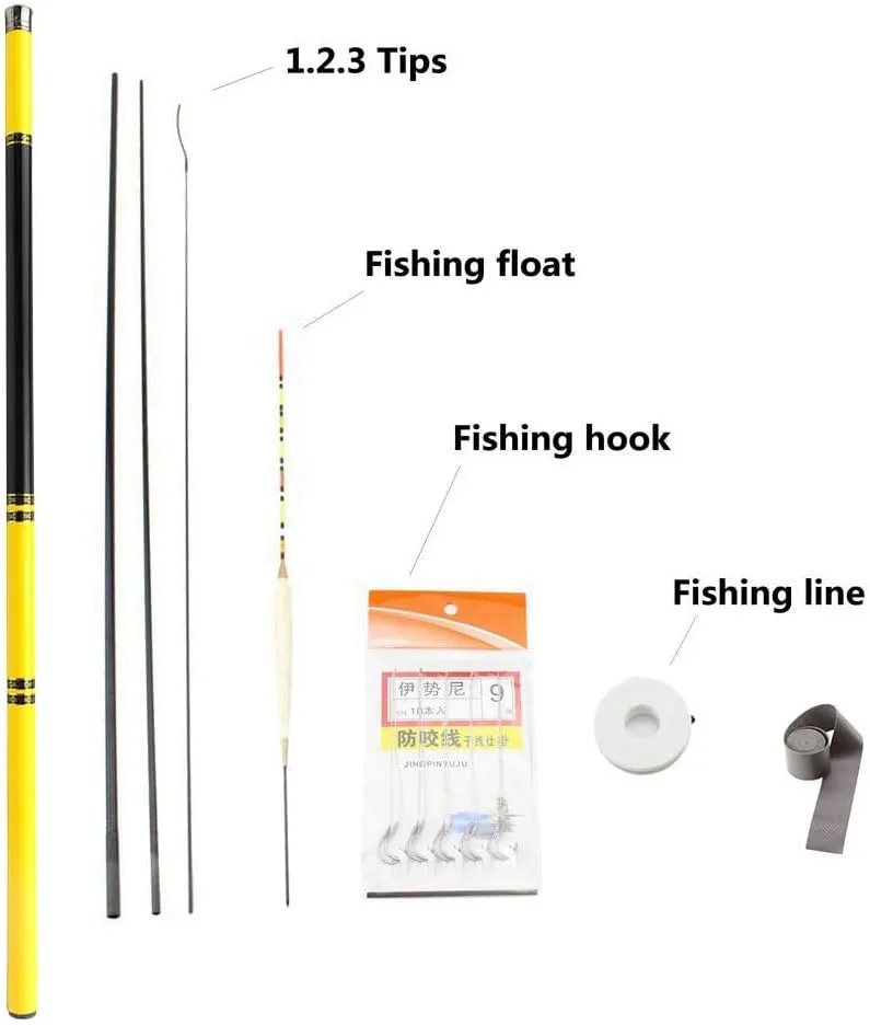 Ultra Light Fishing Pole Carbon Fiber Telescopic Fishing Rod 3.6M-7.2M