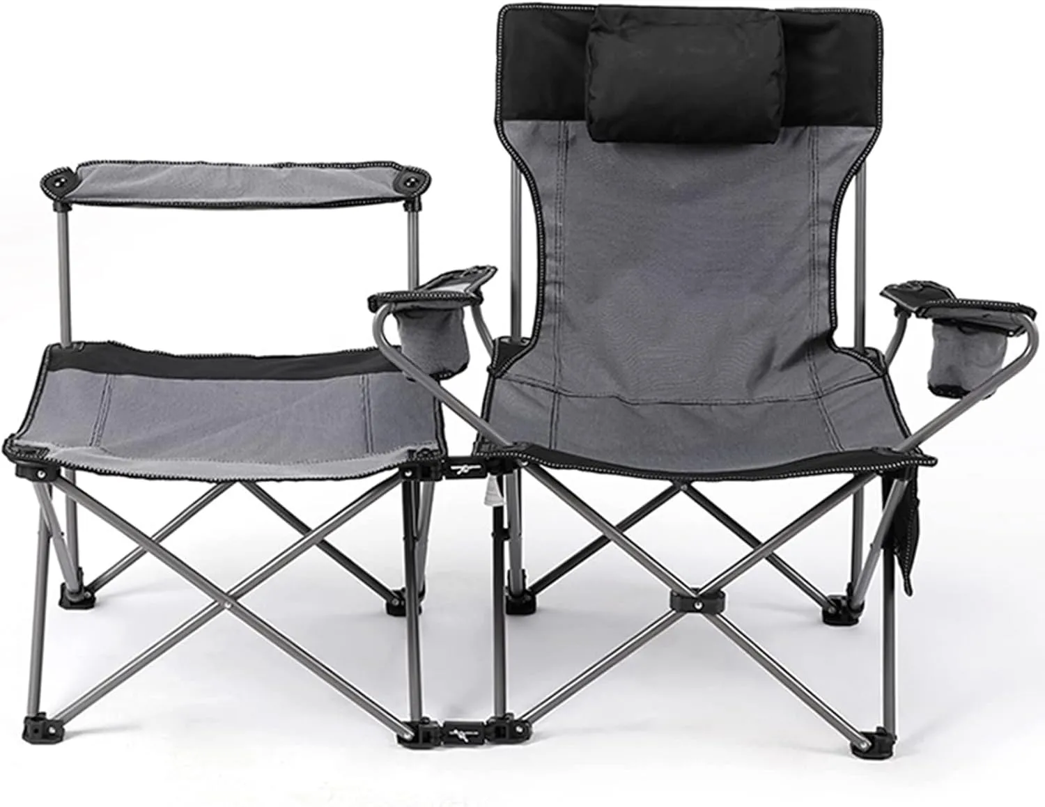 Ultralight Camping Chair, Portable Folding Compact Camping Chair 2 in 1 Camping Folding Recliner Chair with Detachable Footstool, Heavy Support 150kg,C
