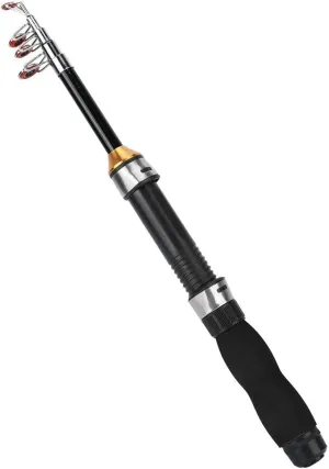 Ultrashort Fishing Rod, Telescopic Spincast Rod, Ice Fishing Pole, Travel Pocket Rod for Ice Fly Fishing Sea Saltwater Freshwater(1.7m)