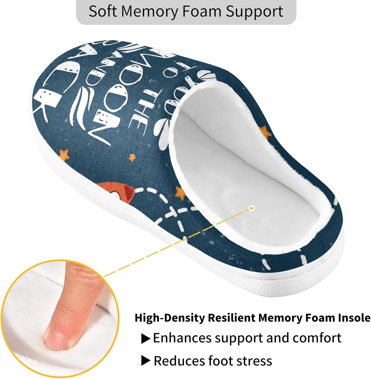 Unisex Memory Foam Warm Slippers Comfort Soft Casual Shoes for Indoor Outdoor S-XXXL