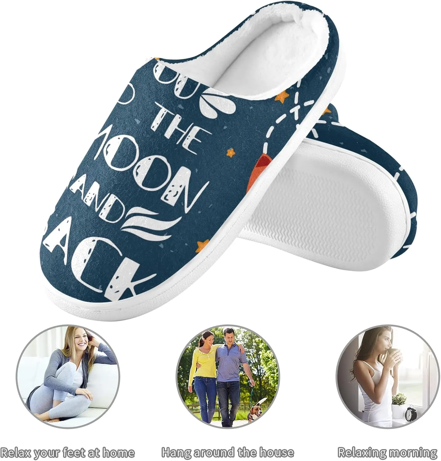 Unisex Memory Foam Warm Slippers Comfort Soft Casual Shoes for Indoor Outdoor S-XXXL
