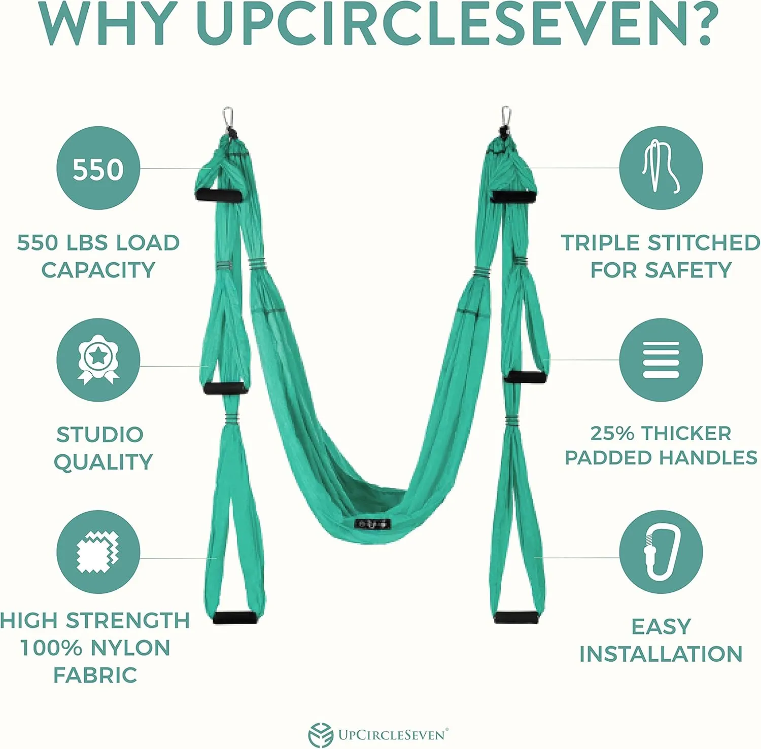 UpCircleSeven Aerial Yoga Swing Set Ceiling Mount Accessories