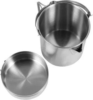 UPKOCH 1 Set Outdoor Stainless Steel Pot Portable Camping Cookware for Fishing Picnics and Hiking Lightweight Durable Outdoor Cooking Tool