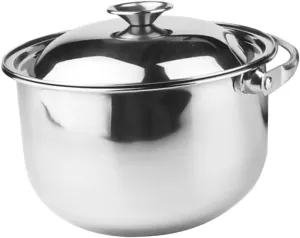 UPKOCH Stainless Steel Soup Pot with Lid - Stock Pot for Simmering Soups and Stews, Heat Resistant Cookware, Perfect for Induction Stoves, 20 cm