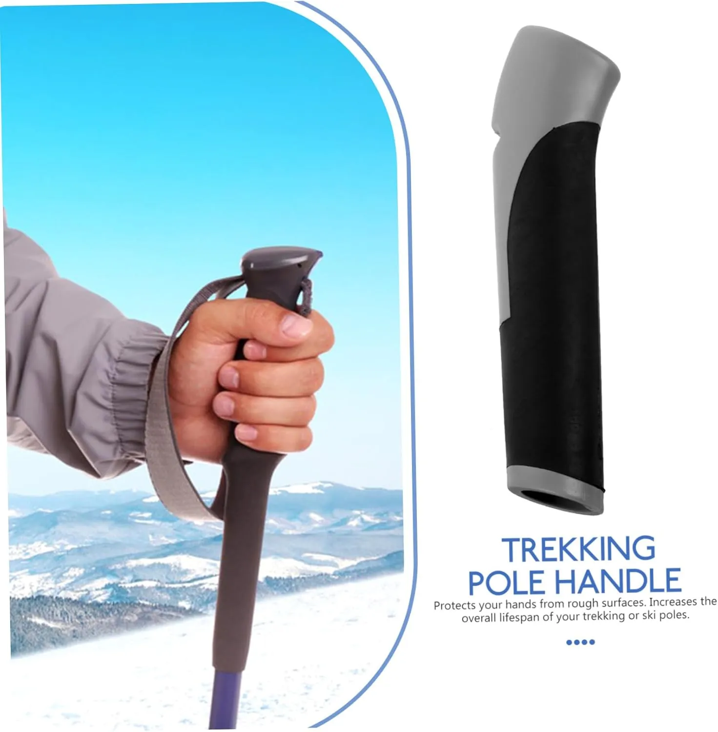 VANZACK Trekking Pole Handle Walking for Cane Handle for Ski Grip for Replacement Pole Grip Cane Handle