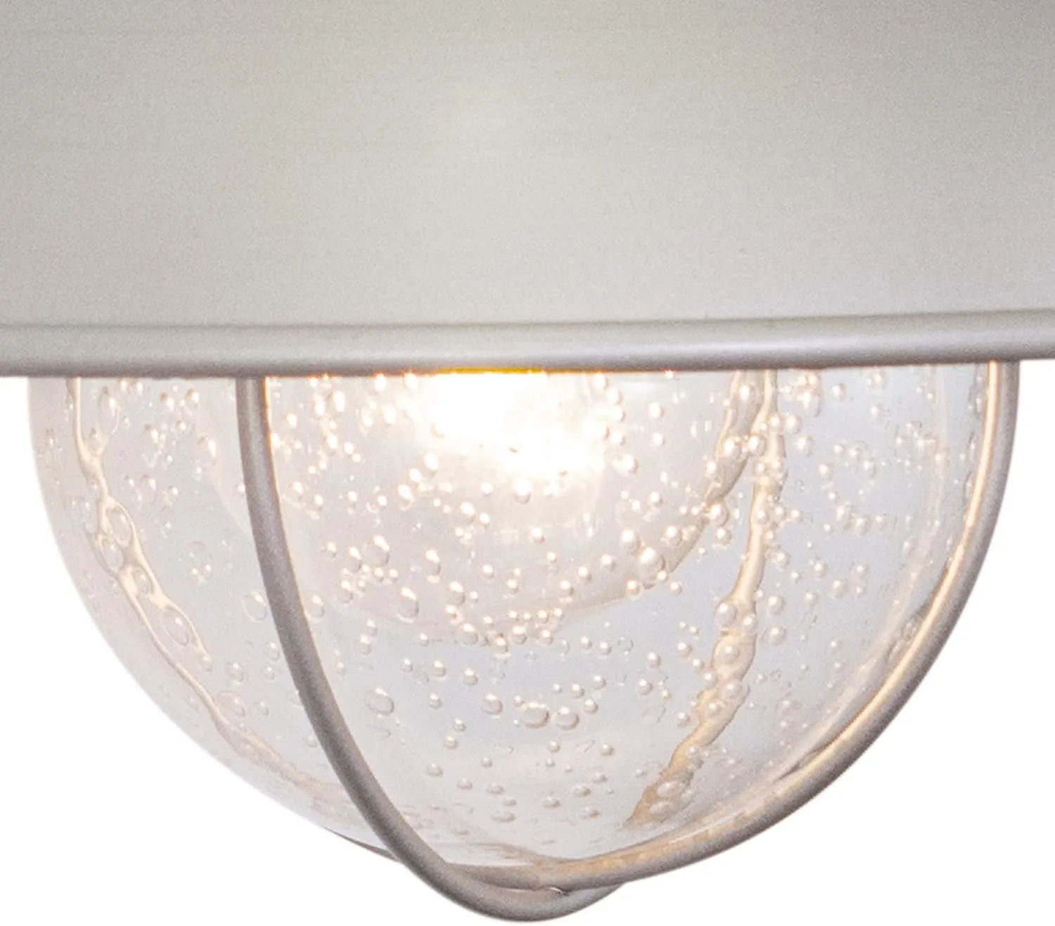 VAXCEL Harwich Brushed Nickel 1 Light Nickel Coastal Barn Dome Outdoor Wall Lantern
