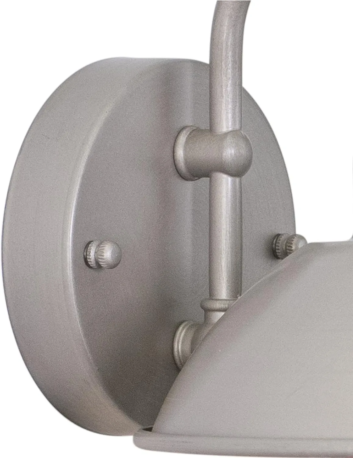 VAXCEL Harwich Brushed Nickel 1 Light Nickel Coastal Barn Dome Outdoor Wall Lantern