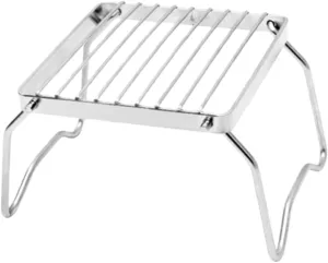 VICASKY Portable Folding Bbq Grill Stainless Steel Mini Barbecue Grill for Park Camping Compact Design Easy Assembly Capacity for Cooking Various Foods