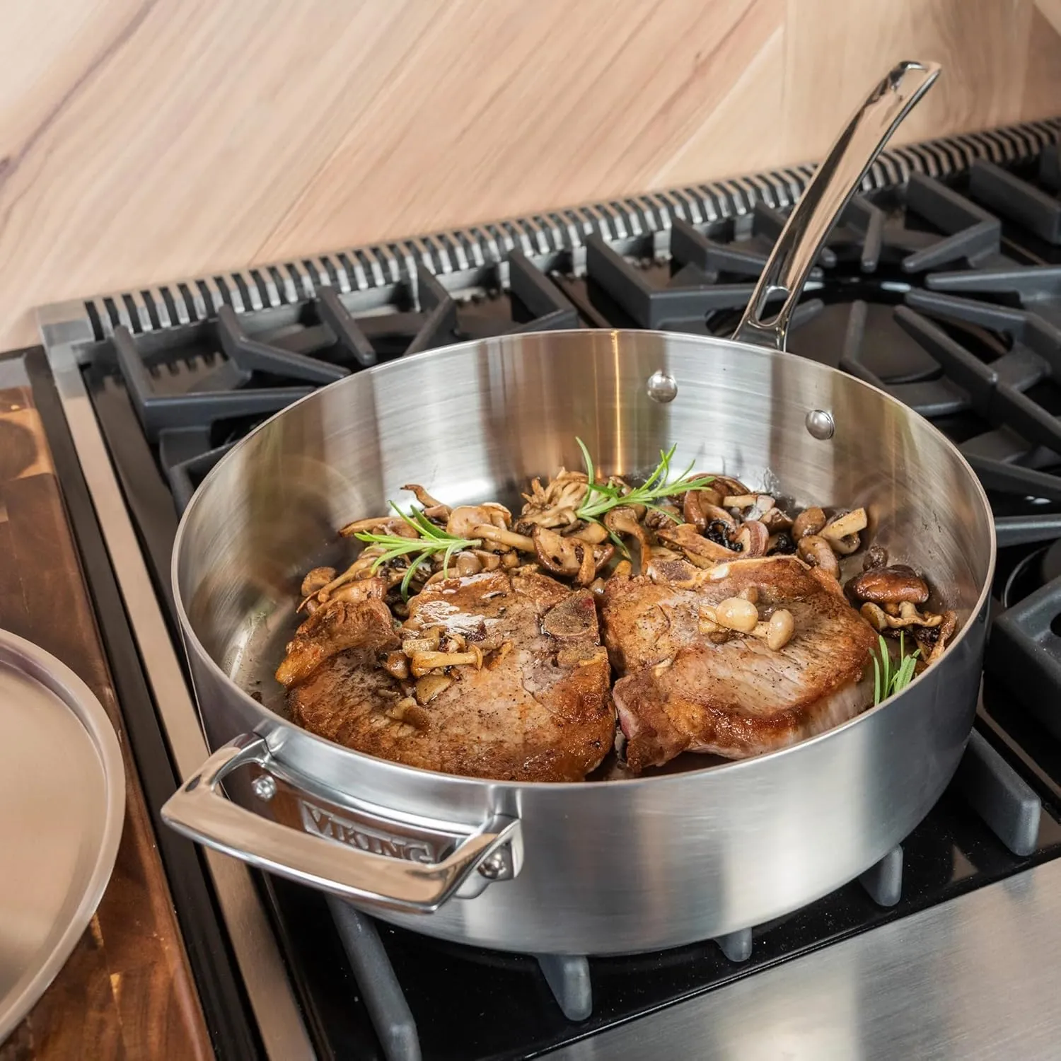 Viking 5-Ply Professional - 6.4 Qt. Saute Pan w/Lid - Satin Finish