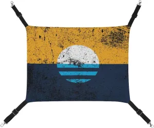 Vintage Milwaukee Flag Hanging Cat Bed Soft Breathable Pet Hammock for Cage Pet Sleeper for Kitten Ferret Puppy Rabbit