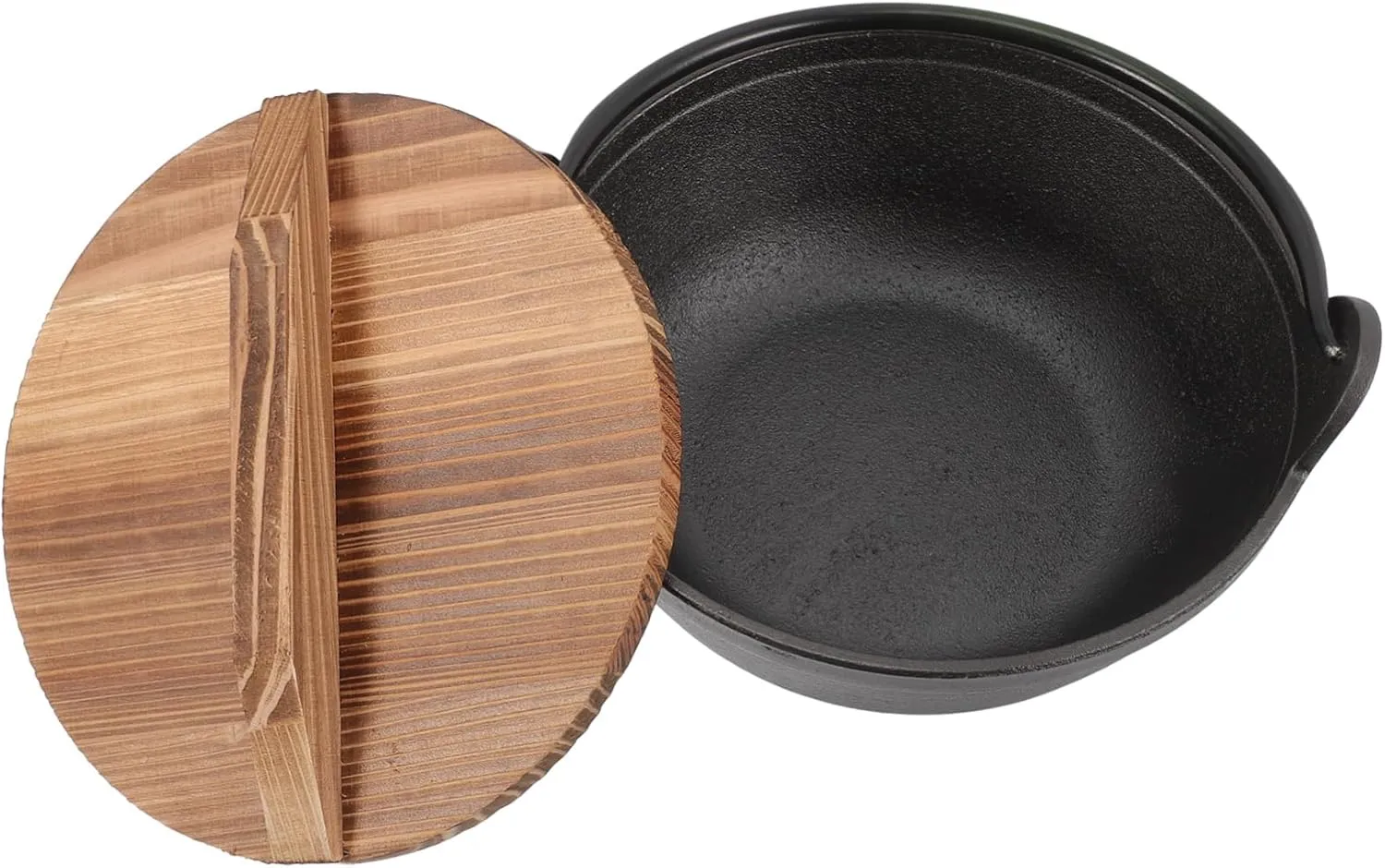 VOSAREA Nonstick Japanese Soup Pot Stew Pot Handle Uncoated Cookware for Outdoor Cooking