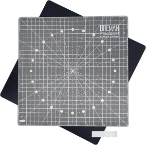 WA Portman Rotary Self Healing Cutting Mat Set - 13x13 Inch Rotating Cutting Mats for Quilting, Sewing, and Crafting - Non-Slip Backing with Grippers - 360 Degrees Full Rotation Cutter Board
