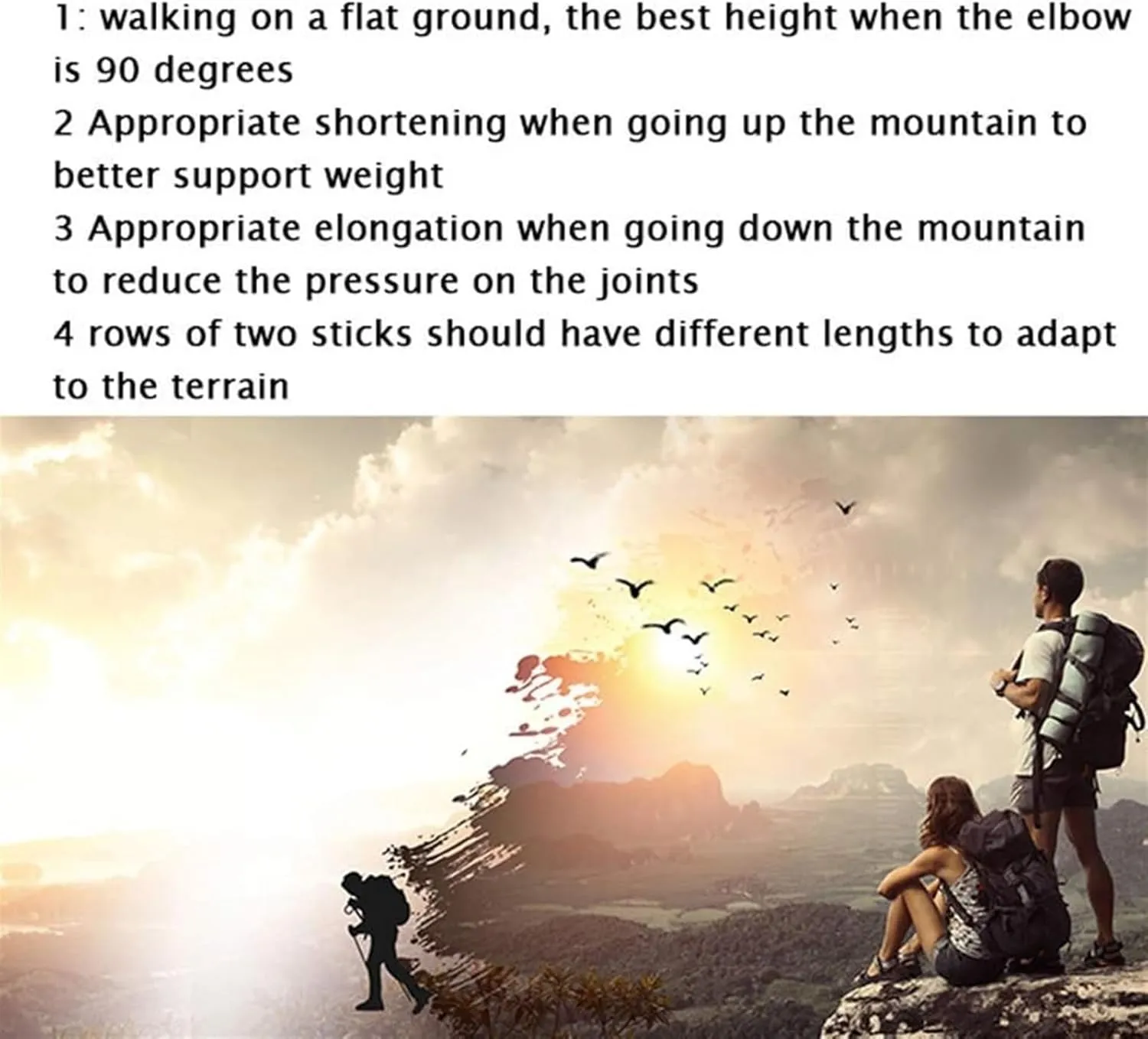 Walking Stick Hiking Poles Walking Trekking Poles Telescopic Ultralight for Hiking Camping Mountaining Backpacking Hiking Gear Trekking Poles