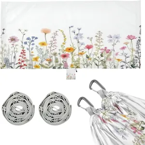 Watercolor Flowers Butterflies Camping Hammock, Single Portable Hammocks with Tree Straps & Attached Carry Bag, 330Lbs Capacity Perfect for Outside Indoor Hiking Beach Backpack Travel
