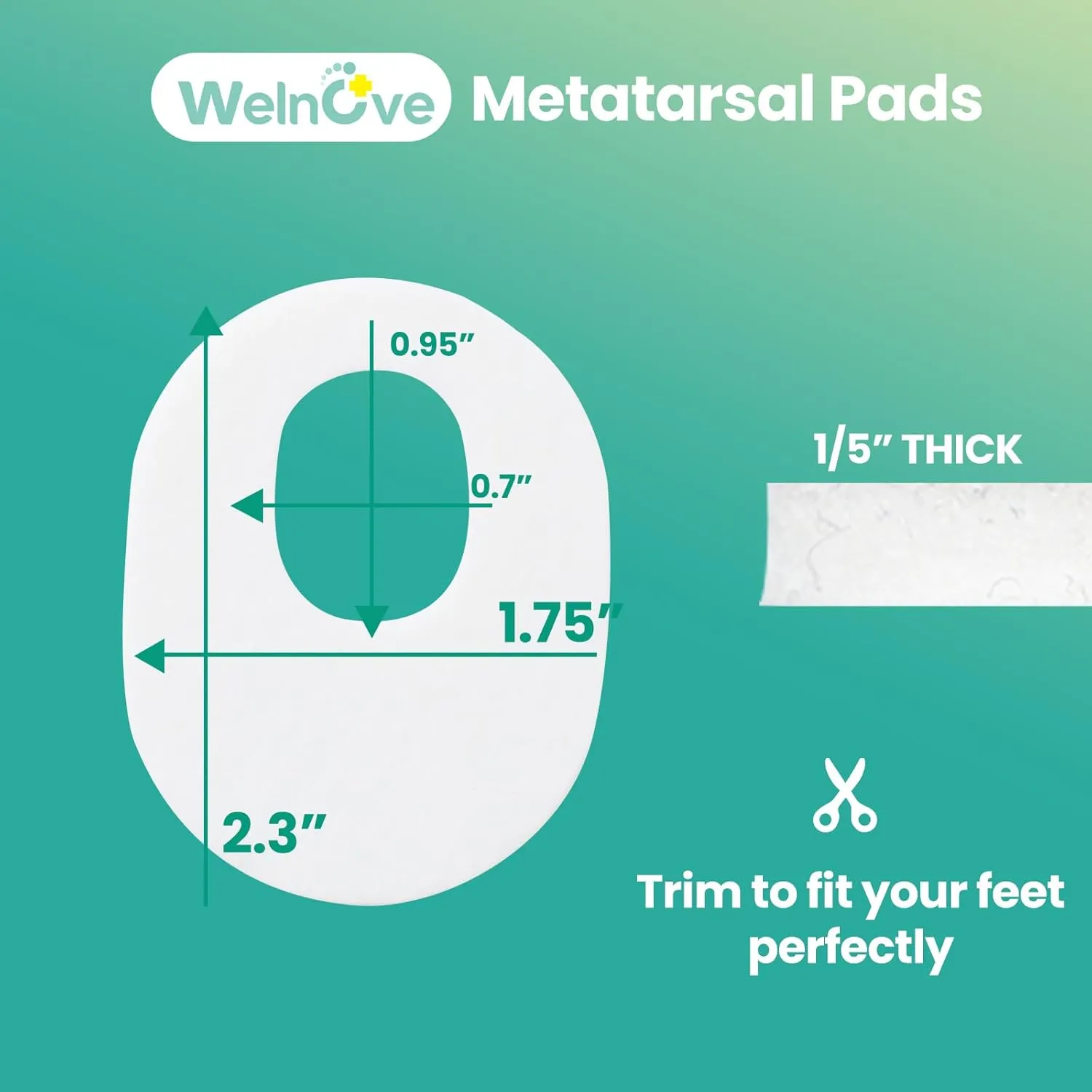 Welnove 84pcs Callus Pad with Water-Resistant Self-Stick Adhesive, Protects Foot, Heel and Toes from Rubbing and Friction,Oval Shape Design,Reduce Pressure and Friction from Shoes Rubbing-White