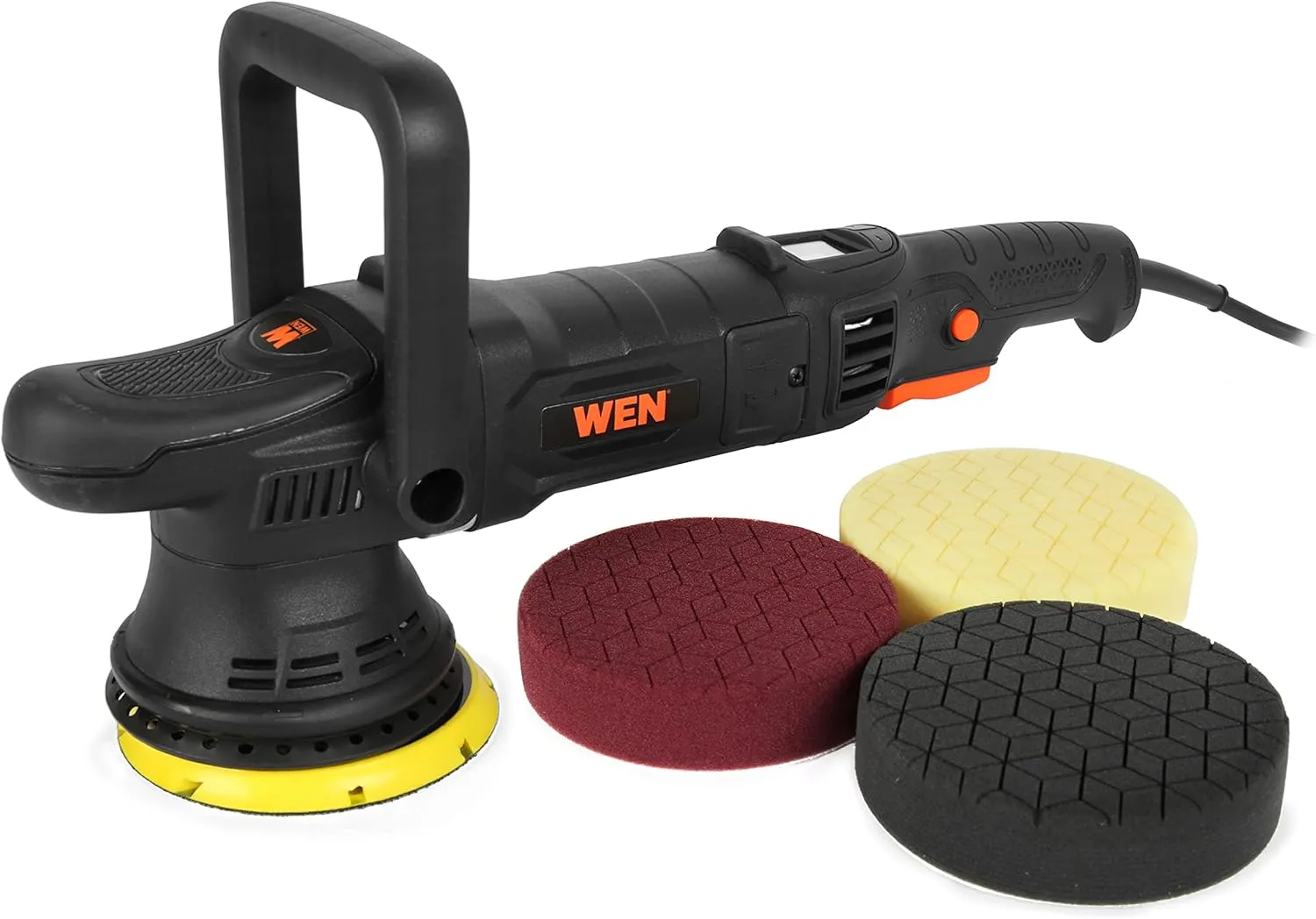 WEN Dual Action Polisher, 5-Inch Professional Grade, 8-Amp with Paddle Switch, 15mm Throw and LED Display (AA6158)