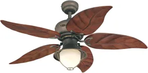 Westinghouse 7236200 Oasis Indoor/Outdoor Ceiling Fan with Light, 48 Inch, Oil Rubbed Bronze