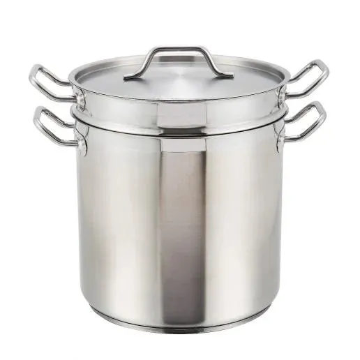 Winco SSDB-20 20qt S/S Double Boiler w/Cover (Price/Set)