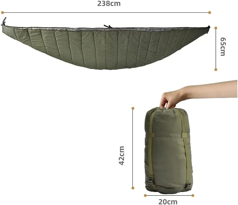 Winter Camping Warm Hammock, Ultralight Outdoor Camping Underquilt Portable Winter Warm Under Quilt Blanket Hammock