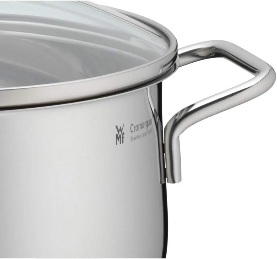 WMF Diadem Plus Low Casserole with Lid, 18/10 Stainless Steel, 24 cm