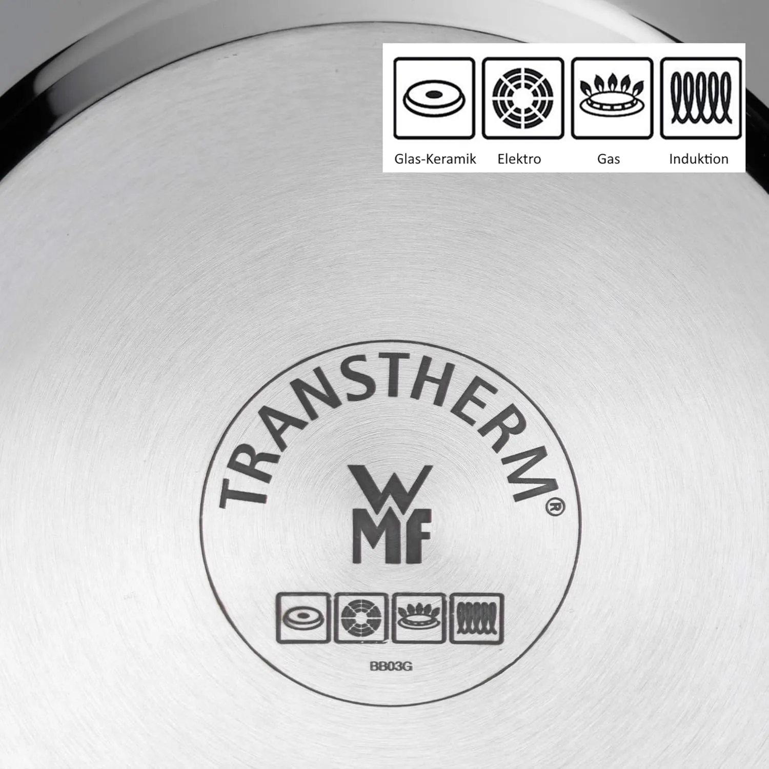 WMF Diadem Plus Low Casserole with Lid, 18/10 Stainless Steel, 24 cm