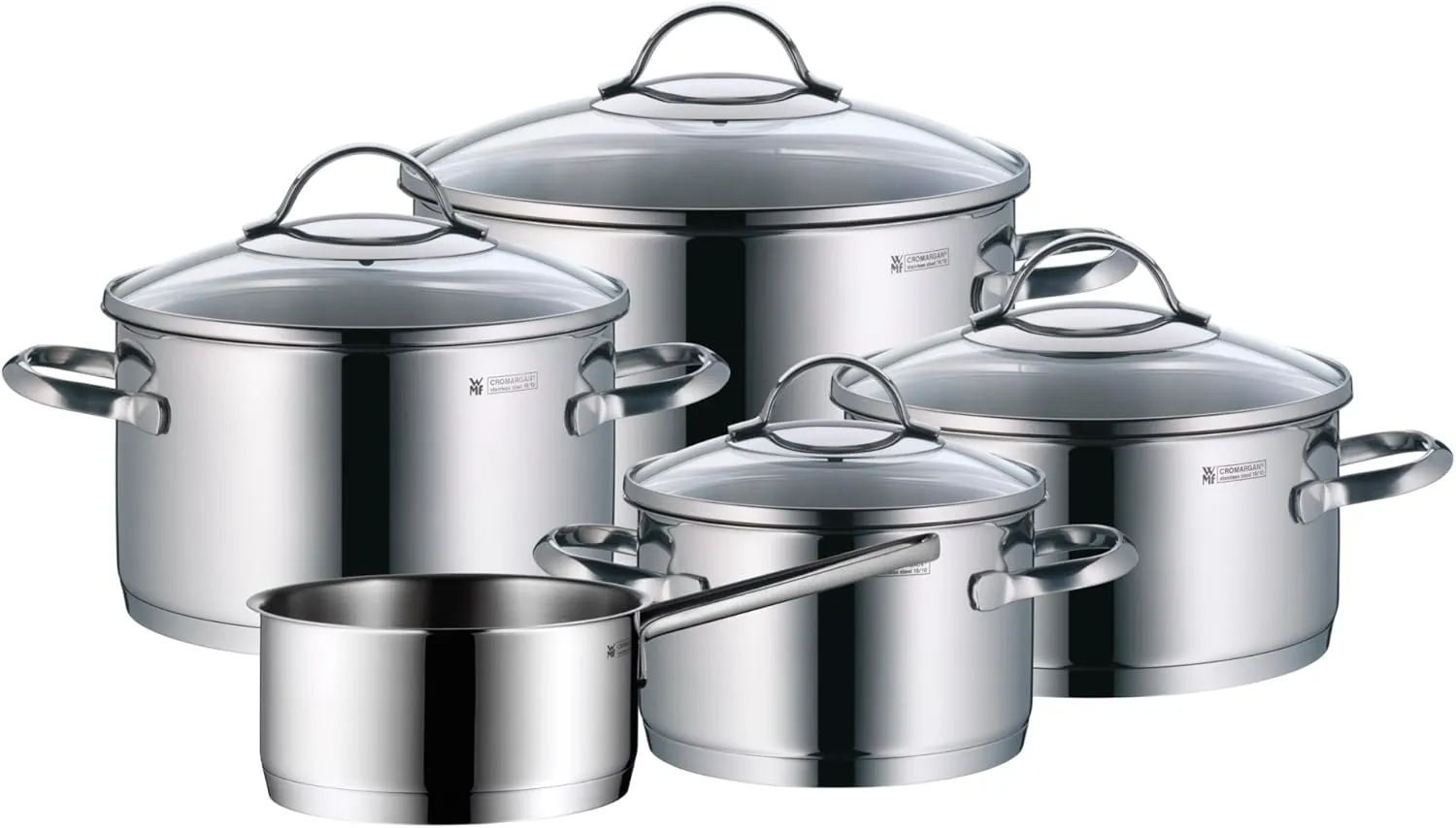 WMF Provence Plus Cromargan Pot Set, Silver, 5-Piece
