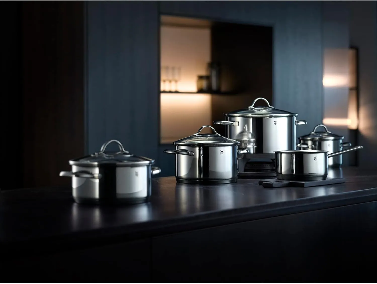 WMF Provence Plus Cromargan Pot Set, Silver, 5-Piece