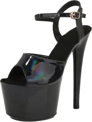 Women's 17cm/7" Platform Sandals - Pole Dancing Fetish Stripper Laser Shoes