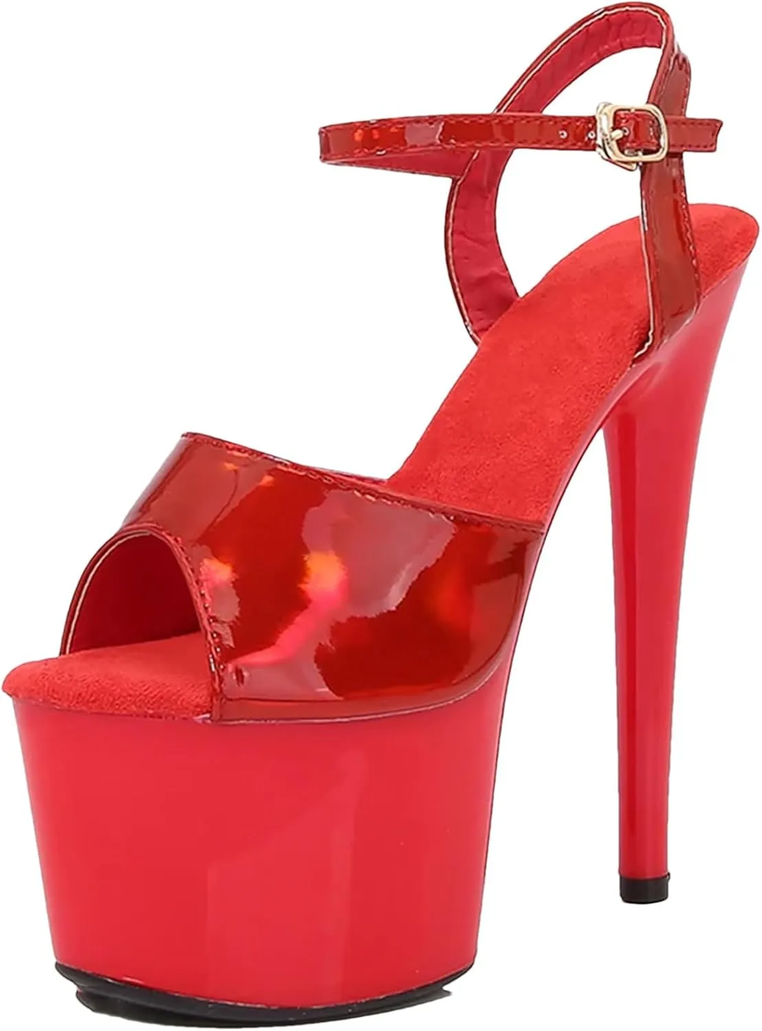 Women's 17cm/7" Platform Sandals - Pole Dancing Fetish Stripper Laser Shoes
