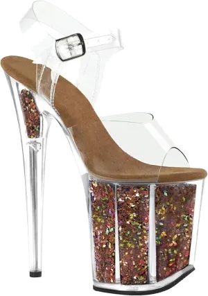 Women's 20cm PVC Pole Dance Sandals - Thin High Heels Summer Slip-On Shoes