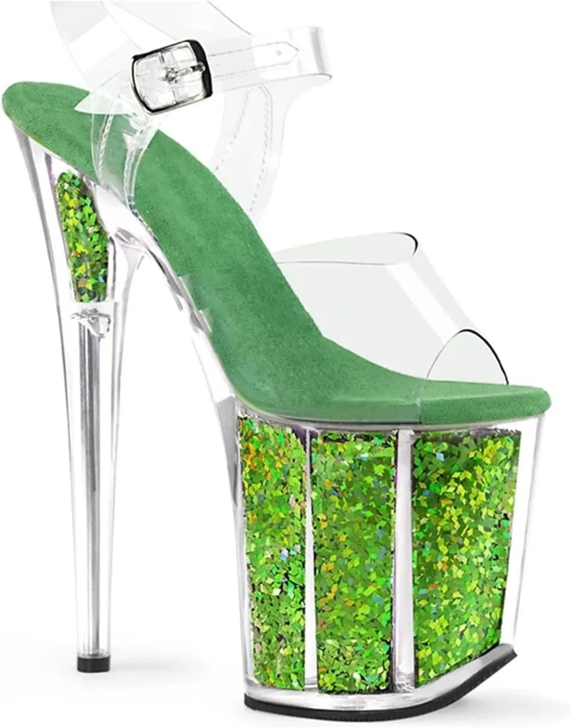 Women's 20cm PVC Pole Dance Sandals - Thin High Heels Summer Slip-On Shoes