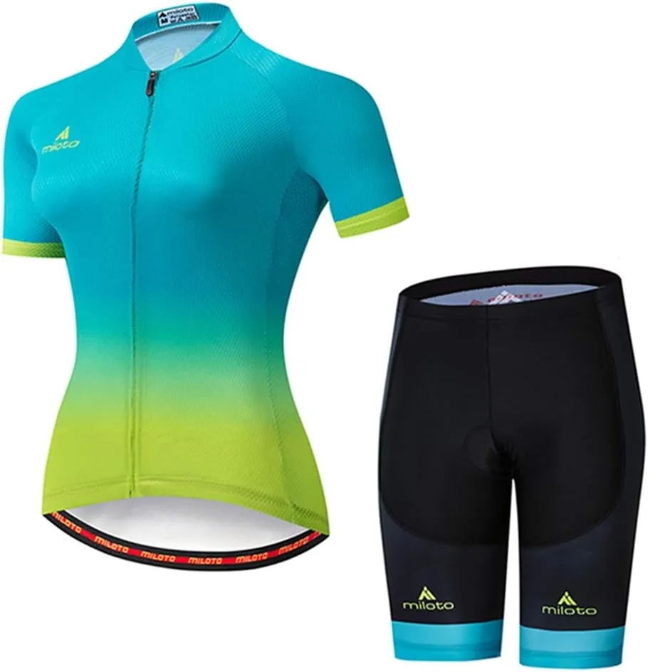 Women's Short Sleeve Cycling Jersey Jacket Cycling Shirt Quick Dry Breathable Mountain Clothing Set Bike Top