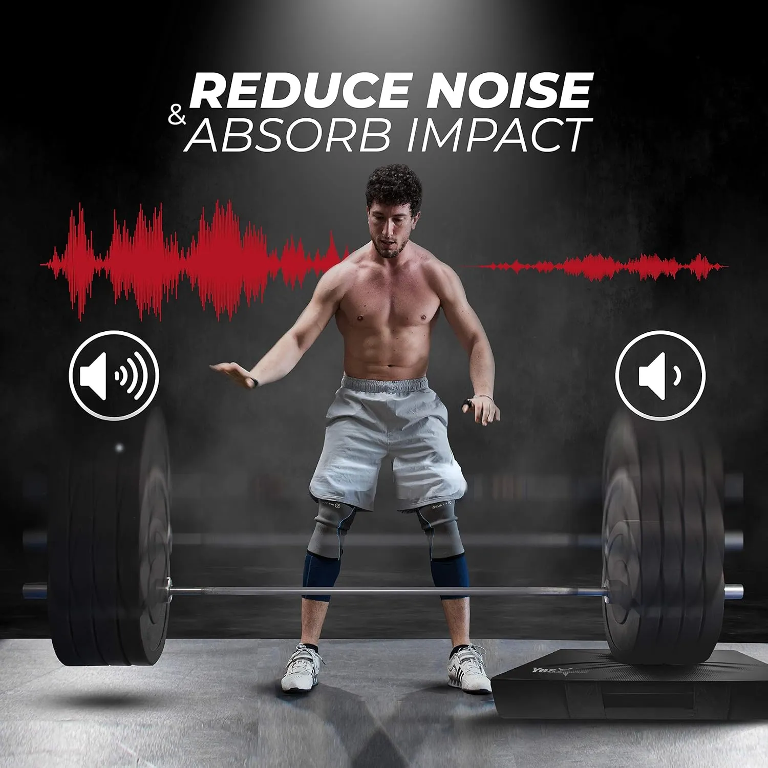 Yes4All Silencer Drop Pads/Weightlifting Drop Pads with PVC Cover & Easy Carry Handles – Sold in PairsVariation Theme