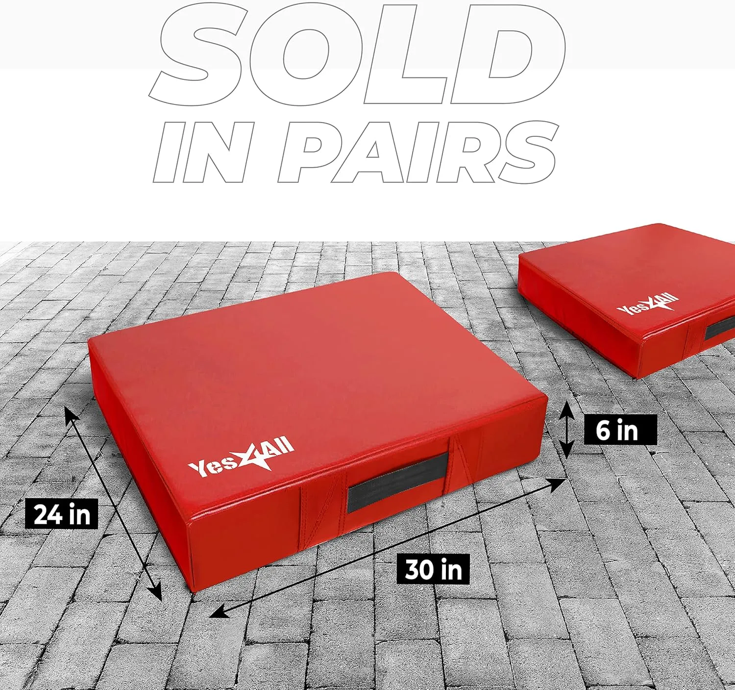 Yes4All Silencer Drop Pads/Weightlifting Drop Pads with PVC Cover & Easy Carry Handles – Sold in PairsVariation Theme