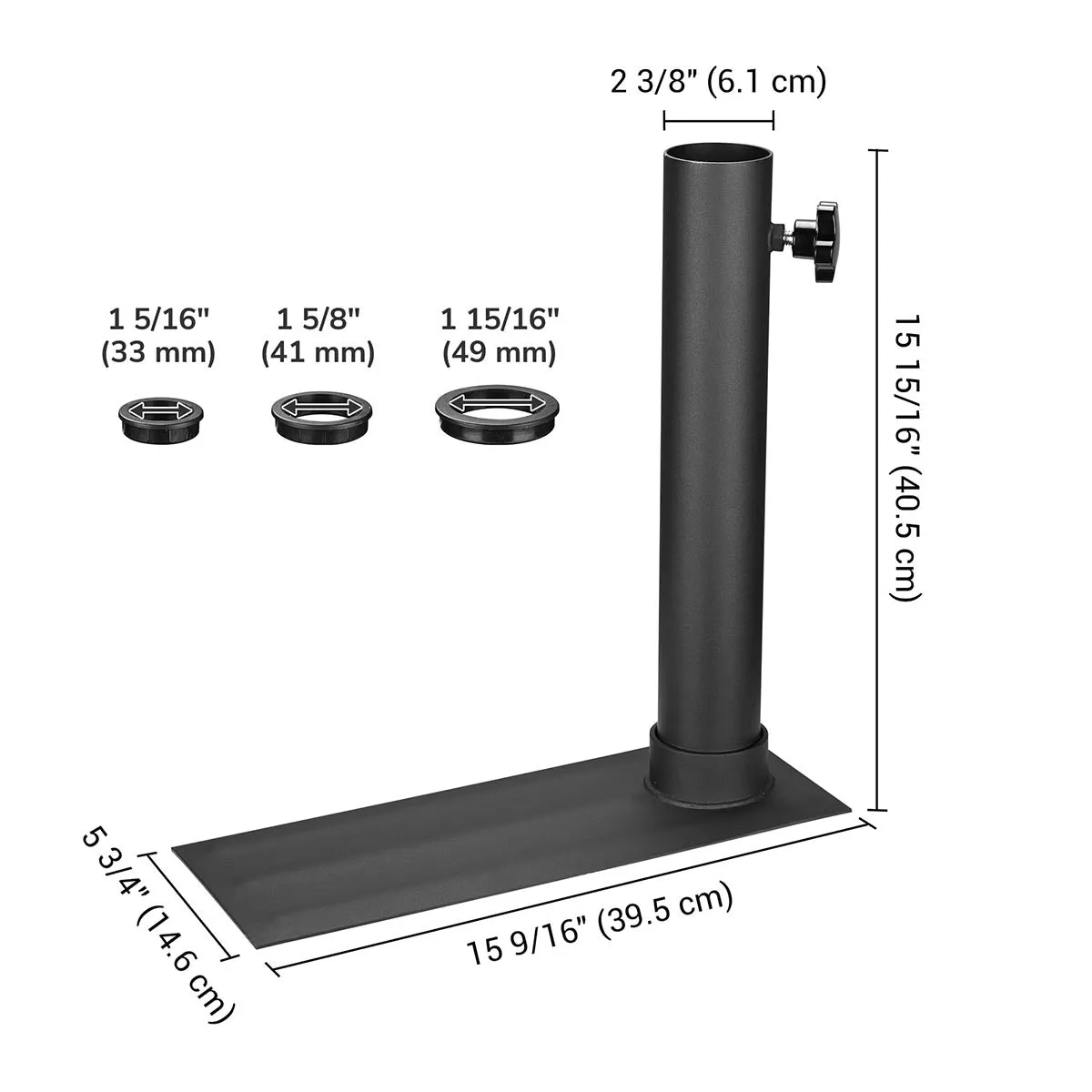 Yescom 25ft. Telescopic Flagpole with Tire Mount