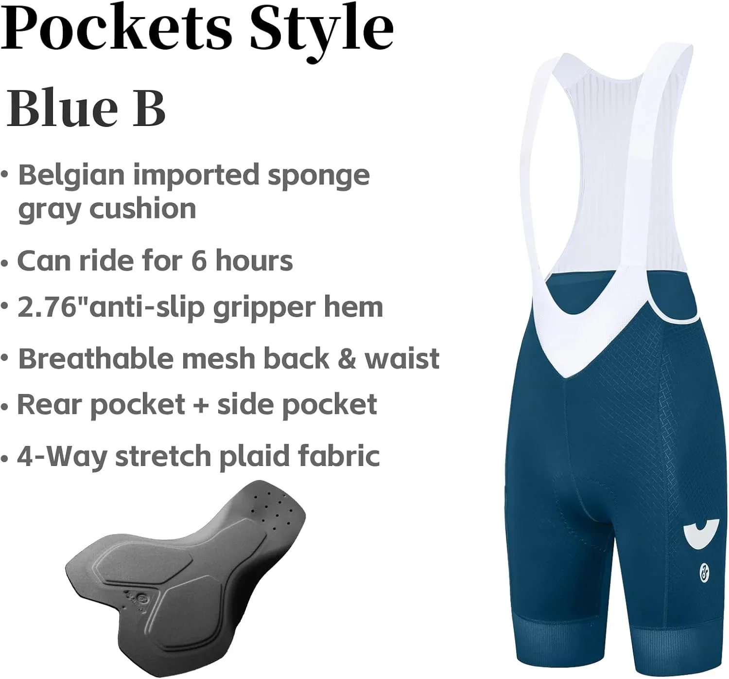 YKYWBIKE Cycling Bibs Women,Padded Bike Shorts Women,6 Hours Cycling Bib Shorts,Road Bike Mountain Biking Shorts