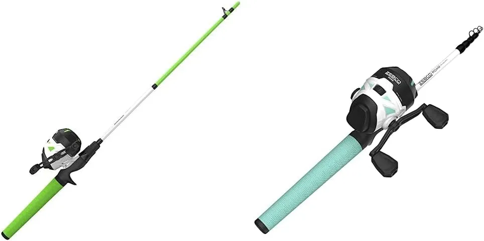 Zebco Roam Spincast Reel and Fishing Rod Combo, 6-Foot 2-Piece Fiberglass Fishing Pole with ComfortGrip Handle