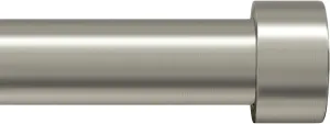 Zeerobee Curtain Rods for Windows 48 to 84, Brushed Nickel Curtain Rod, Adjustable 1 Inch Heavy Duty Outdoor/Indoor Modern Drapery Pole, 32"-86"