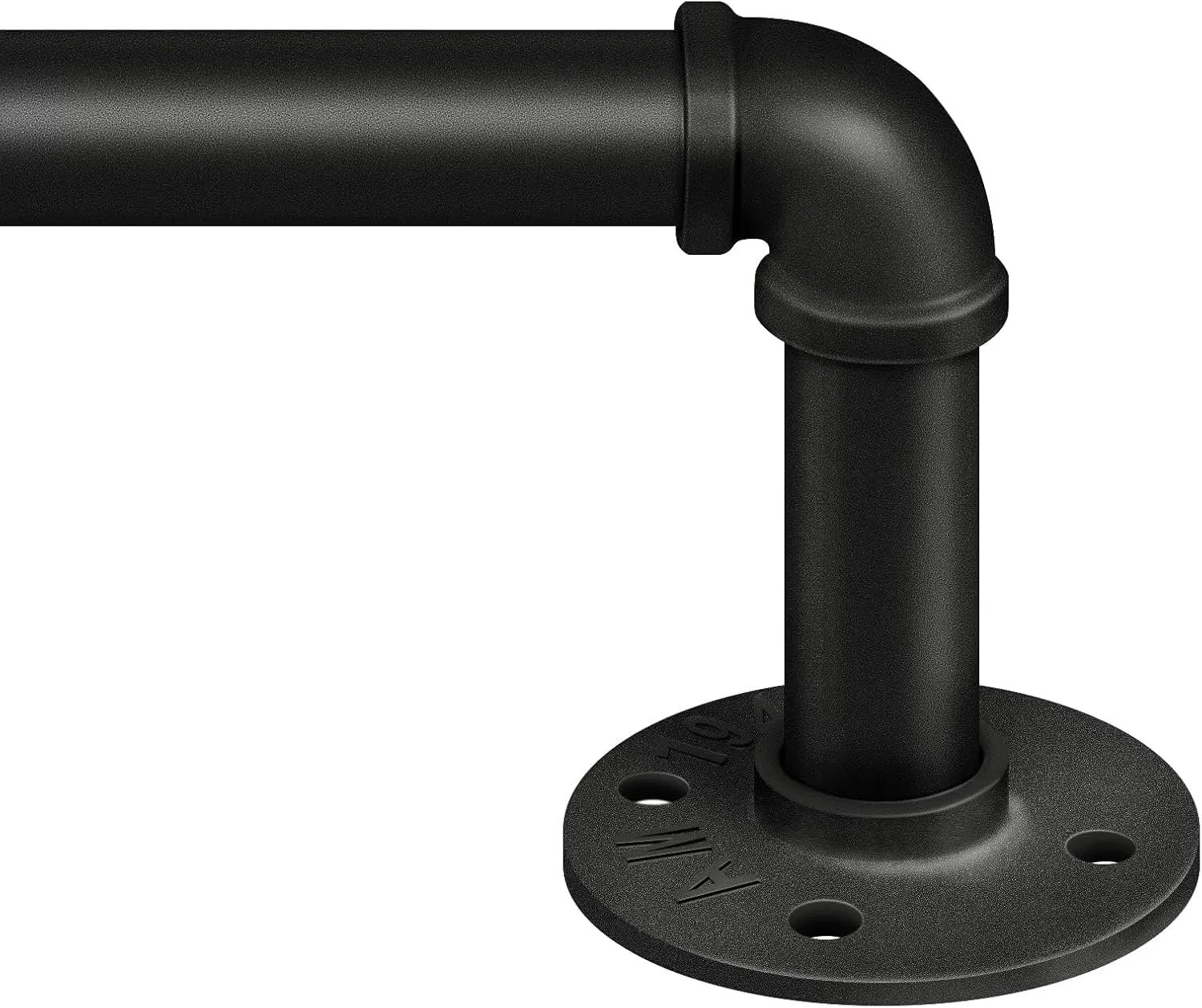 Zeerobee Curtain Rods for Windows 66 to 120, 1 Inch Industrial Wrap Around Black Curtain Rod, Indoor/Outdoor Room Divider Adjustable Drapery Pole, 66"-120"