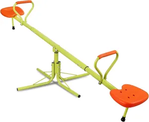 ZENY Swivel Teeter Totter Seesaw for Kids, See Saw for Toddlers, 360 Degree Rotation, Adjustable Length, Outdoor Play Equipment Toy
