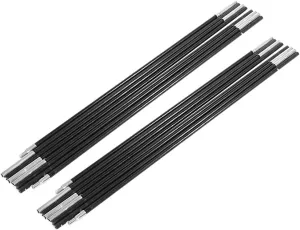 ZJchao Fiberglass Telescopic Tent Poles, Black, 189in, 2 Pack, for 5-6 Person Tents